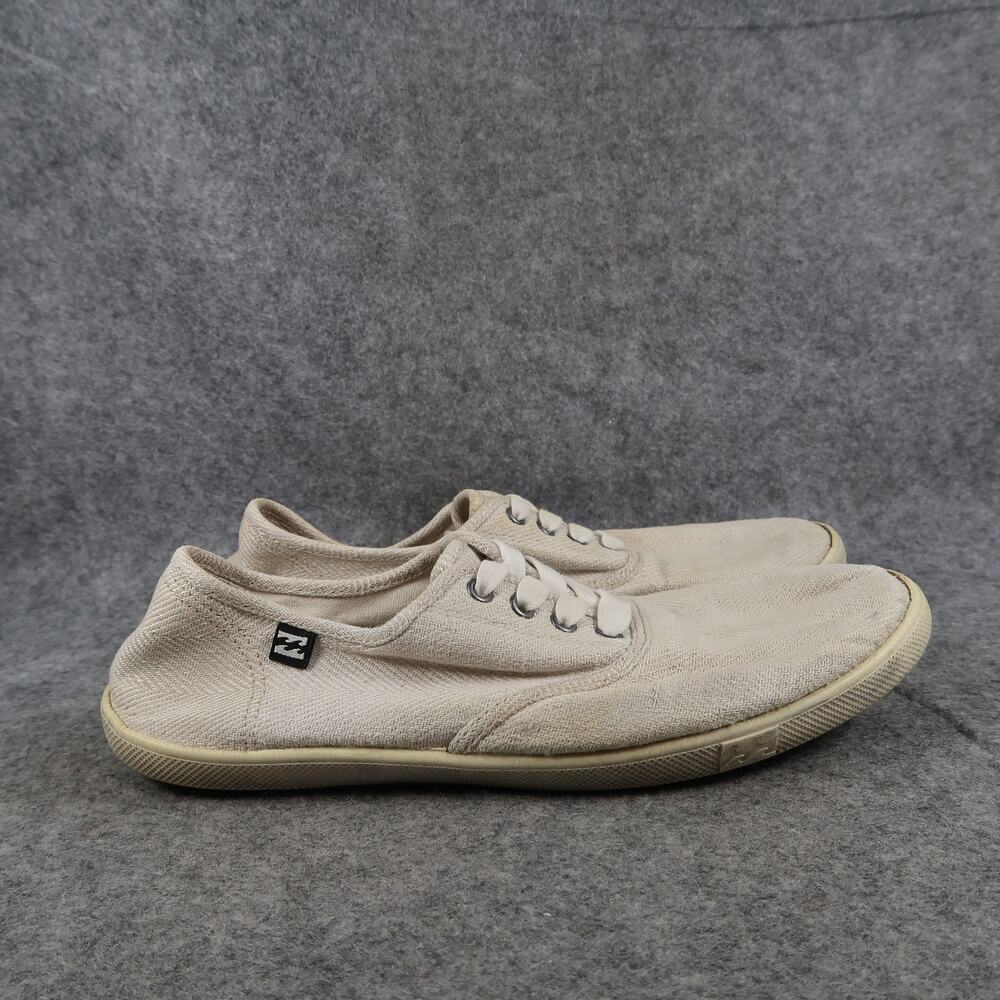 Billabong Shoes Womens 8 Casual Sneaker Low Top Canvas Addy Fashion Flat Lace Up